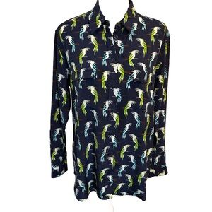 Equipment Femme 100% Silk Stunning Print Long Sleeve Blouse M